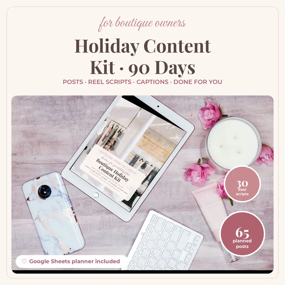 Boutique Holiday Content Kit cover